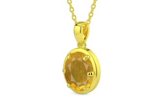 Panchdhatu Thailand Yellow Sapphire Pendant Prime Quality (P8)