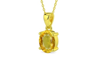 Panchdhatu Thailand Yellow Sapphire Pendant Rare Quality (P10)