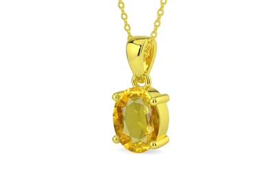 Panchdhatu Thailand Yellow Sapphire Pendant Rare Quality (P10)