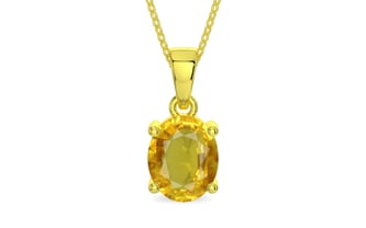 Panchdhatu Thailand Yellow Sapphire Pendant Rare Quality (P10)