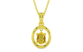 Panchdhatu Thailand Yellow Sapphire Pendant Rare Quality (P2)