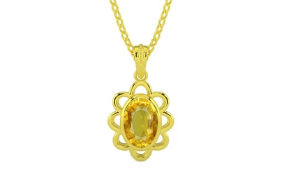 Panchdhatu Thailand Yellow Sapphire Pendant Rare Quality (P3)