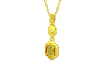 Panchdhatu Thailand Yellow Sapphire Pendant Rare Quality (P6)