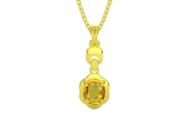 Panchdhatu Thailand Yellow Sapphire Pendant Rare Quality (P6)