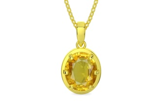 Panchdhatu Thailand Yellow Sapphire Pendant Rare Quality (P8)