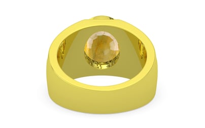 Panchdhatu Thailand Yellow Sapphire Ring Fine Quality (R1)