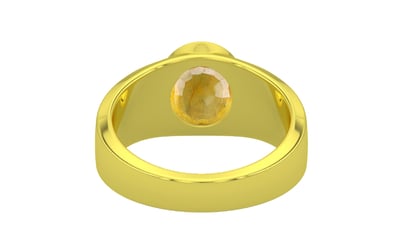 Panchdhatu Thailand Yellow Sapphire Ring Fine Quality (R10)