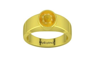 Panchdhatu Thailand Yellow Sapphire Ring Fine Quality (R10)