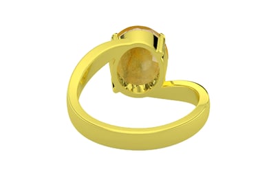 Panchdhatu Thailand Yellow Sapphire Ring Fine Quality (R2)