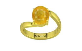 Panchdhatu Thailand Yellow Sapphire Ring Fine Quality (R2)