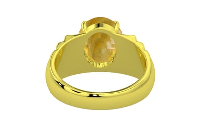 Panchdhatu Thailand Yellow Sapphire Ring Fine Quality (R4)