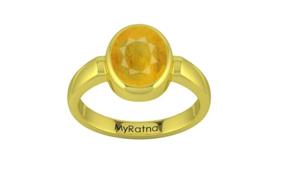 Panchdhatu Thailand Yellow Sapphire Ring Fine Quality (R6)