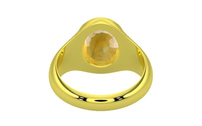 Panchdhatu Thailand Yellow Sapphire Ring Fine Quality (R7)