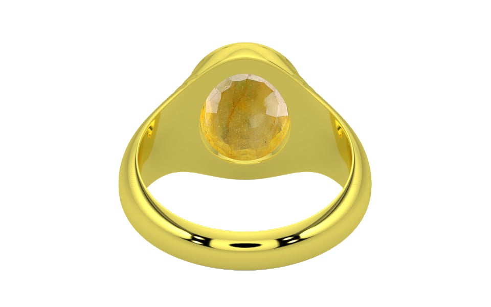 Panchdhatu Thailand Yellow Sapphire Ring Fine Quality (R7)