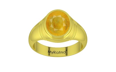 Panchdhatu Thailand Yellow Sapphire Ring Fine Quality (R7)