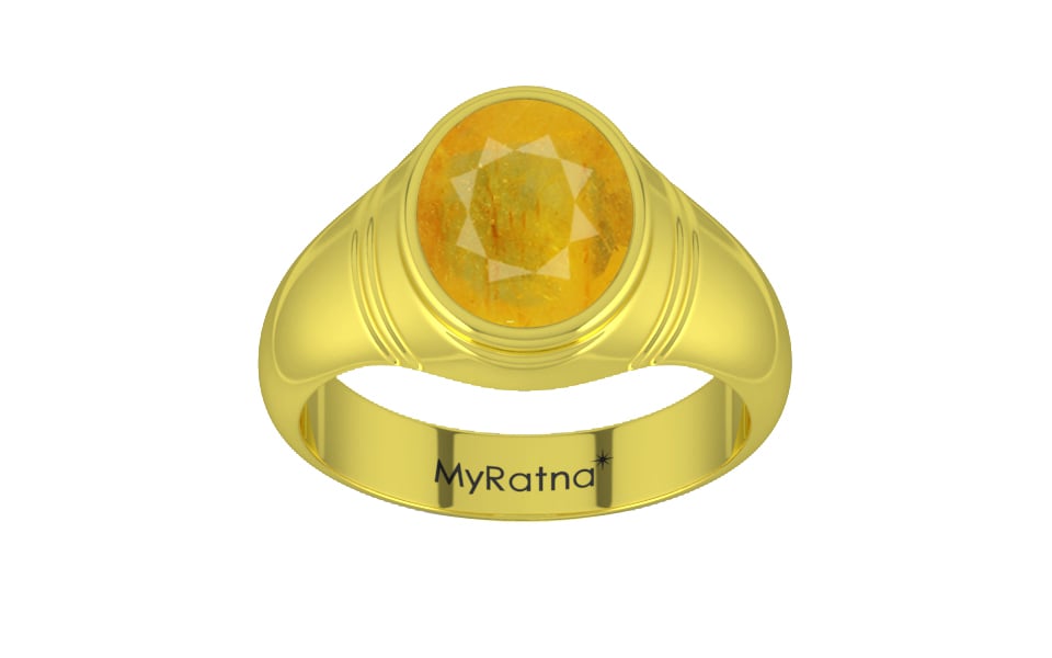 Panchdhatu Thailand Yellow Sapphire Ring Fine Quality (R7)