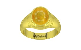 Panchdhatu Thailand Yellow Sapphire Ring Fine Quality (R7)