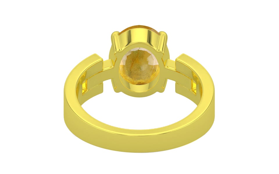 Panchdhatu Thailand Yellow Sapphire Ring Fine Quality (R8)