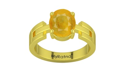 Panchdhatu Thailand Yellow Sapphire Ring Fine Quality (R8)