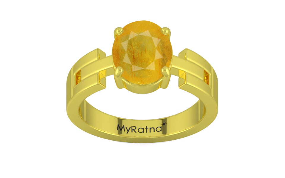 Panchdhatu Thailand Yellow Sapphire Ring Fine Quality (R8)