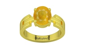 Panchdhatu Thailand Yellow Sapphire Ring Fine Quality (R8)