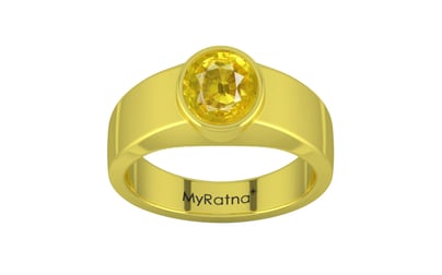 Panchdhatu Thailand Yellow Sapphire Ring Limited Quality (R10)