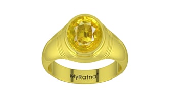 Panchdhatu Thailand Yellow Sapphire Ring Limited Quality (R7)