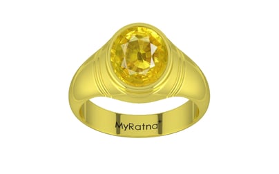 Panchdhatu Thailand Yellow Sapphire Ring Limited Quality (R7)