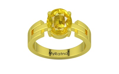 Panchdhatu Thailand Yellow Sapphire Ring Limited Quality (R8)