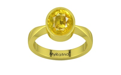 Panchdhatu Thailand Yellow Sapphire Ring Limited Quality (R9)