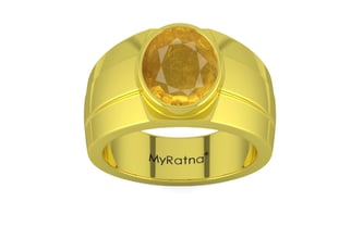 Panchdhatu Thailand Yellow Sapphire Ring Prime Quality (R1)