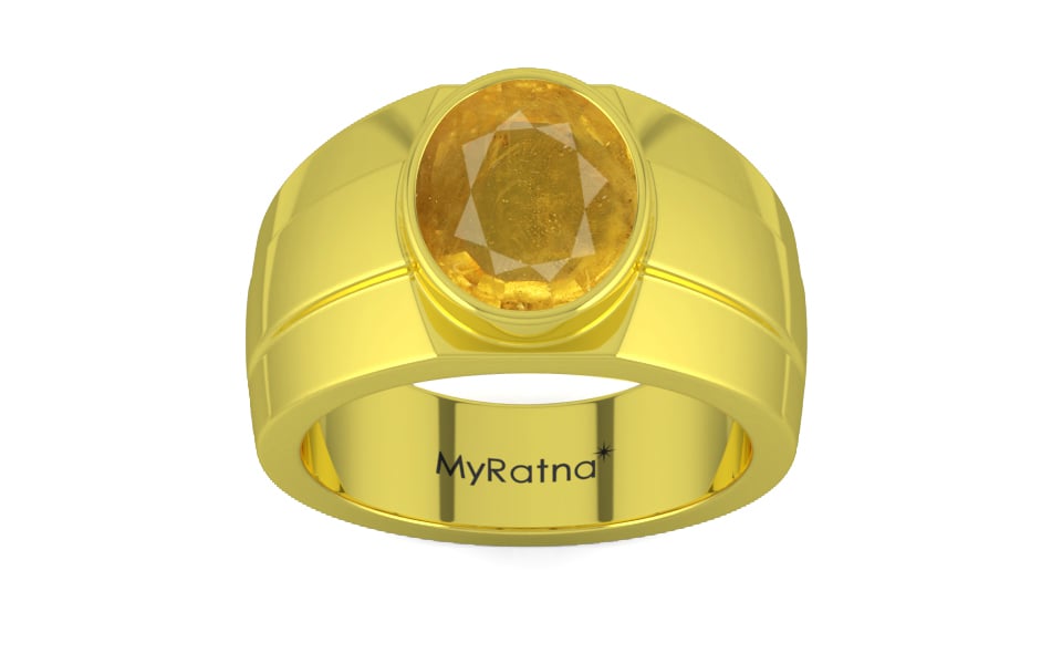 Panchdhatu Thailand Yellow Sapphire Ring Prime Quality (R1)