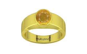 Panchdhatu Thailand Yellow Sapphire Ring Prime Quality (R10)