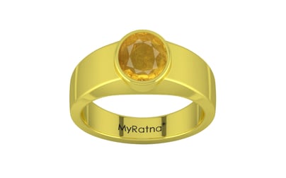 Panchdhatu Thailand Yellow Sapphire Ring Prime Quality (R10)