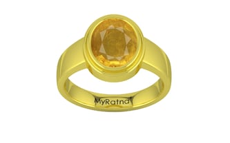 Panchdhatu Thailand Yellow Sapphire Ring Prime Quality (R3)