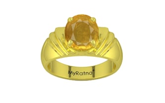 Panchdhatu Thailand Yellow Sapphire Ring Prime Quality (R4)