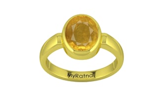 Panchdhatu Thailand Yellow Sapphire Ring Prime Quality (R6)