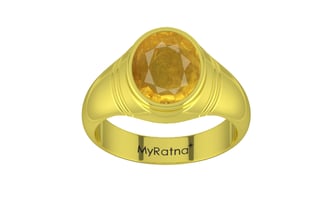 Panchdhatu Thailand Yellow Sapphire Ring Prime Quality (R7)