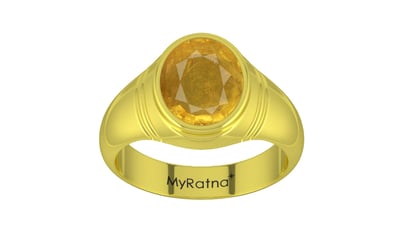Panchdhatu Thailand Yellow Sapphire Ring Prime Quality (R7)