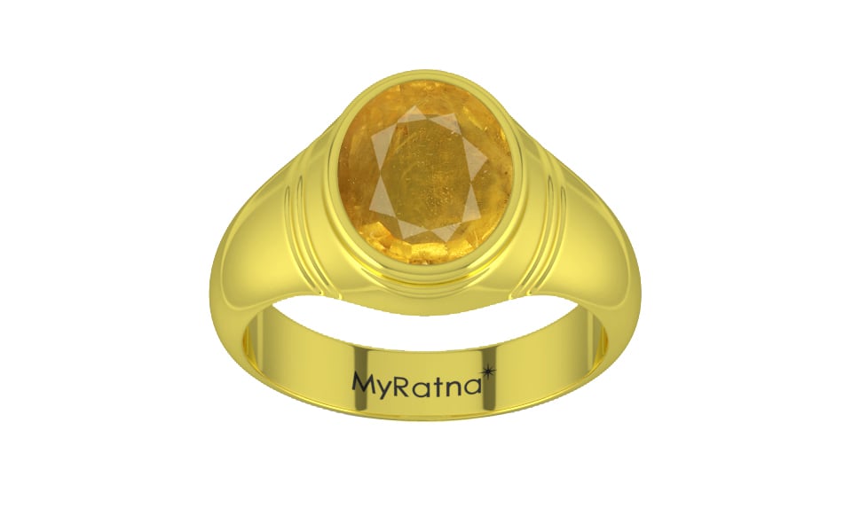 Panchdhatu Thailand Yellow Sapphire Ring Prime Quality (R7)