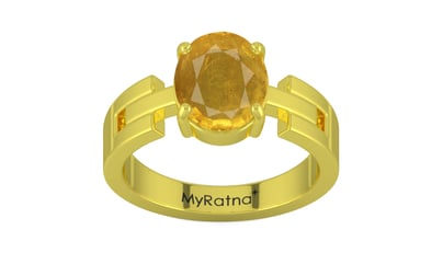 Panchdhatu Thailand Yellow Sapphire Ring Prime Quality (R8)