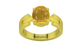 Panchdhatu Thailand Yellow Sapphire Ring Prime Quality (R8)