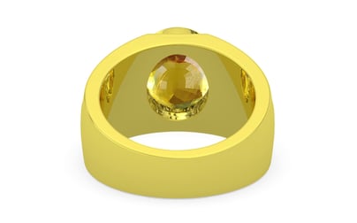 Panchdhatu Thailand Yellow Sapphire Ring Rare Quality (R1)