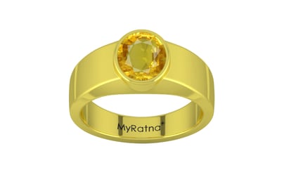 Panchdhatu Thailand Yellow Sapphire Ring Rare Quality (R10)