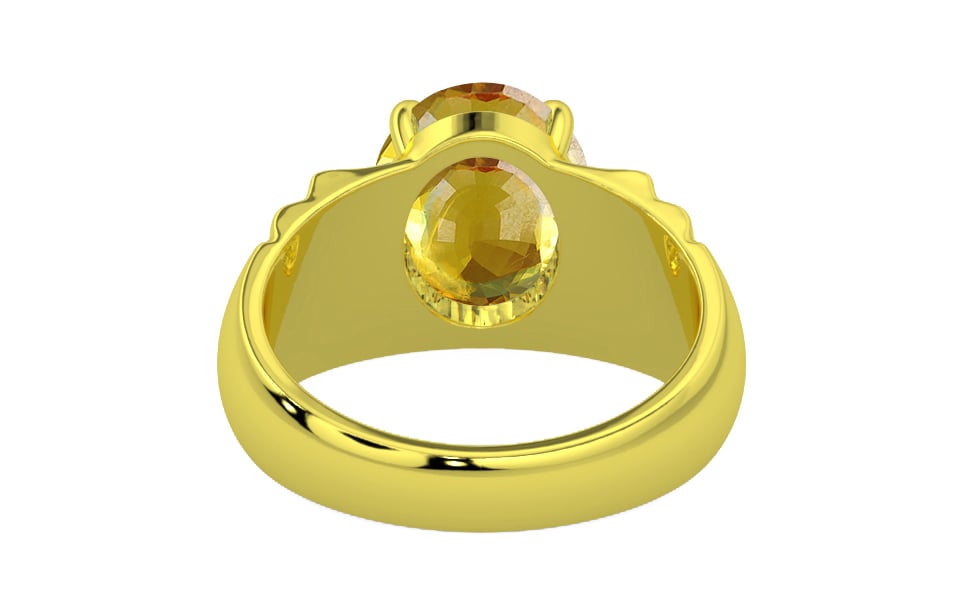 Panchdhatu Thailand Yellow Sapphire Ring Rare Quality (R4)