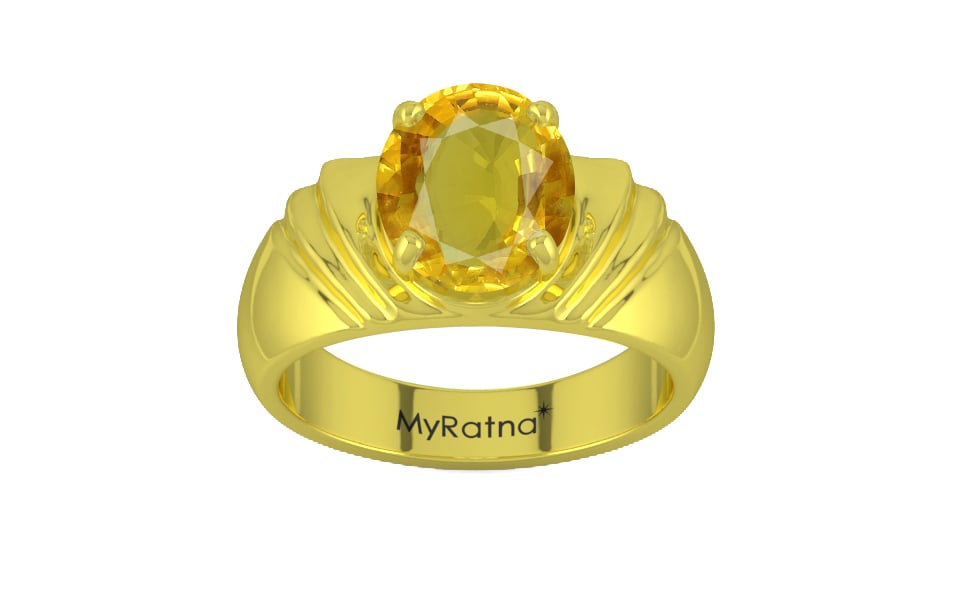 Panchdhatu Thailand Yellow Sapphire Ring Rare Quality (R4)