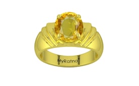 Panchdhatu Thailand Yellow Sapphire Ring Rare Quality (R4)