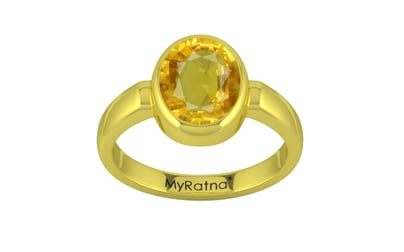Panchdhatu Thailand Yellow Sapphire Ring Rare Quality (R6)