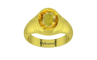 Panchdhatu Thailand Yellow Sapphire Ring Rare Quality (R7)
