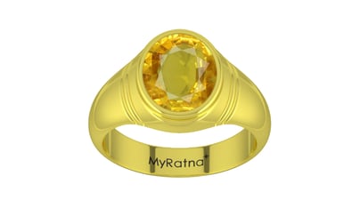 Panchdhatu Thailand Yellow Sapphire Ring Rare Quality (R7)